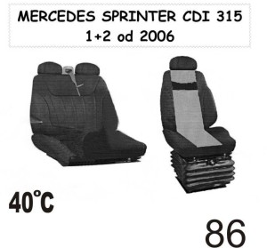autopotahy Mercedes Sprinter CDI od 2006 1+2