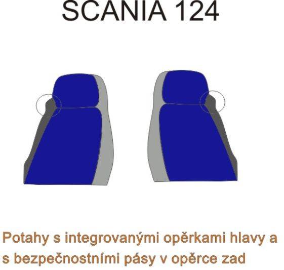 autopotahy SCANIA – č.25 – 124-stejná sedadla